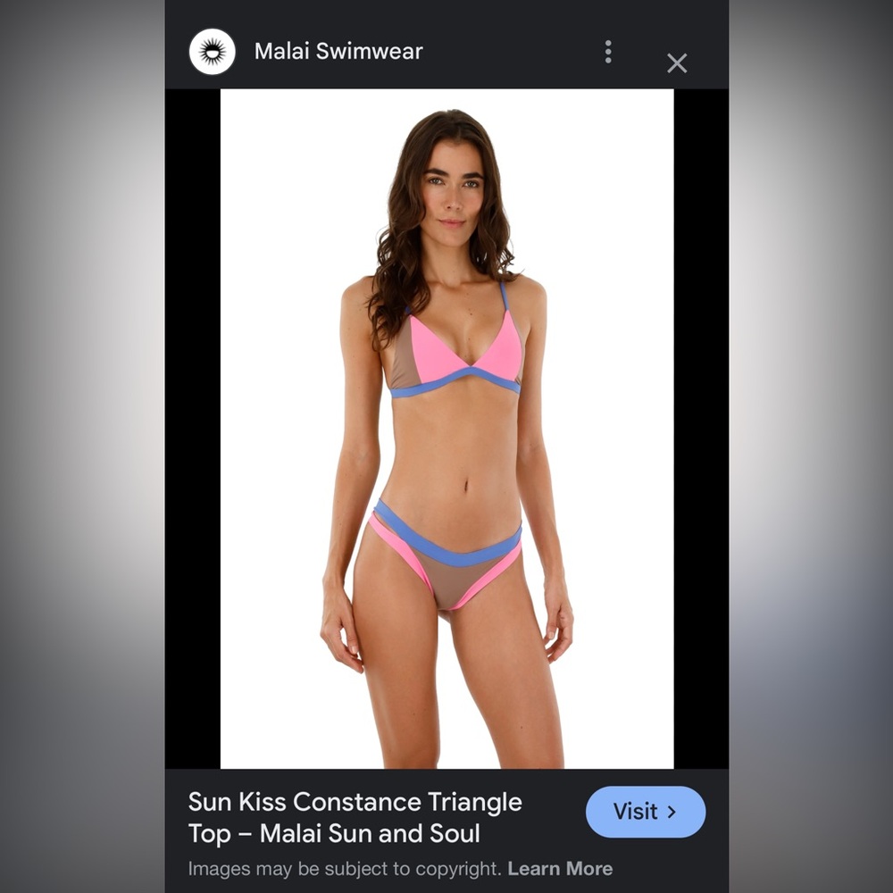 NWT Sun Kiss malai bathing suit set